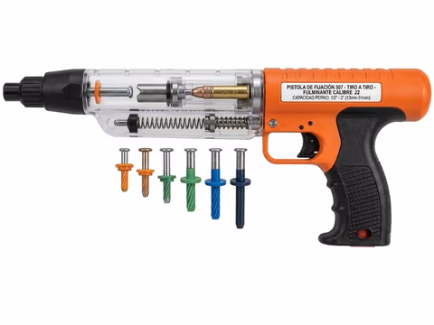 Pistola de fijación 307 tiro a tiro fulminante calibre 22 perno 1/2'-2'