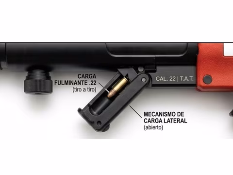 Pistola 307m silenciador tiro a tiro fulminante calibre 22 perno 1/2'-2'