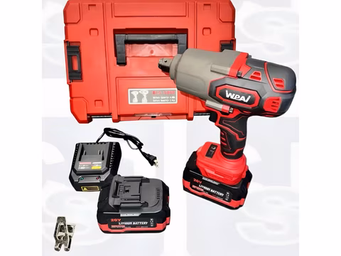 Llave de impacto o pistola de impacto inalámbrica 3/4 rojo torque 1800   bateria 15 celdas