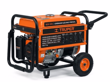 Planta eléctrica portátil Truper GEN-65X hasta 6.500W 11HP bifásica para Colombia
