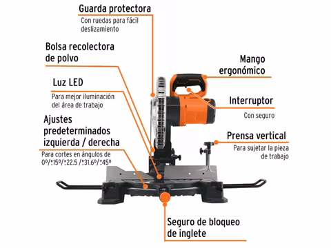 Sierra de inglete compuesta 10'