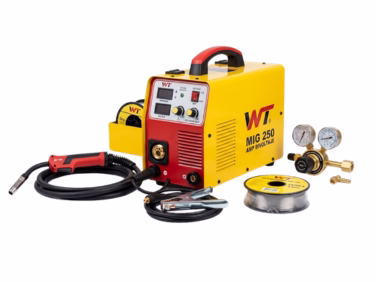 Soldador MIG 250A WT 110/220V con carrete 5kg, regulador CO2 y antorcha en Colombia